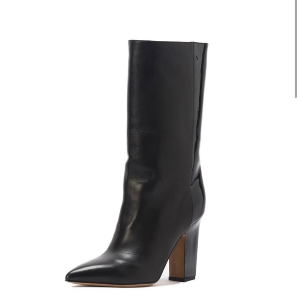 Valentino Black Patent leather combo EUC boots 40.5 8.5 9